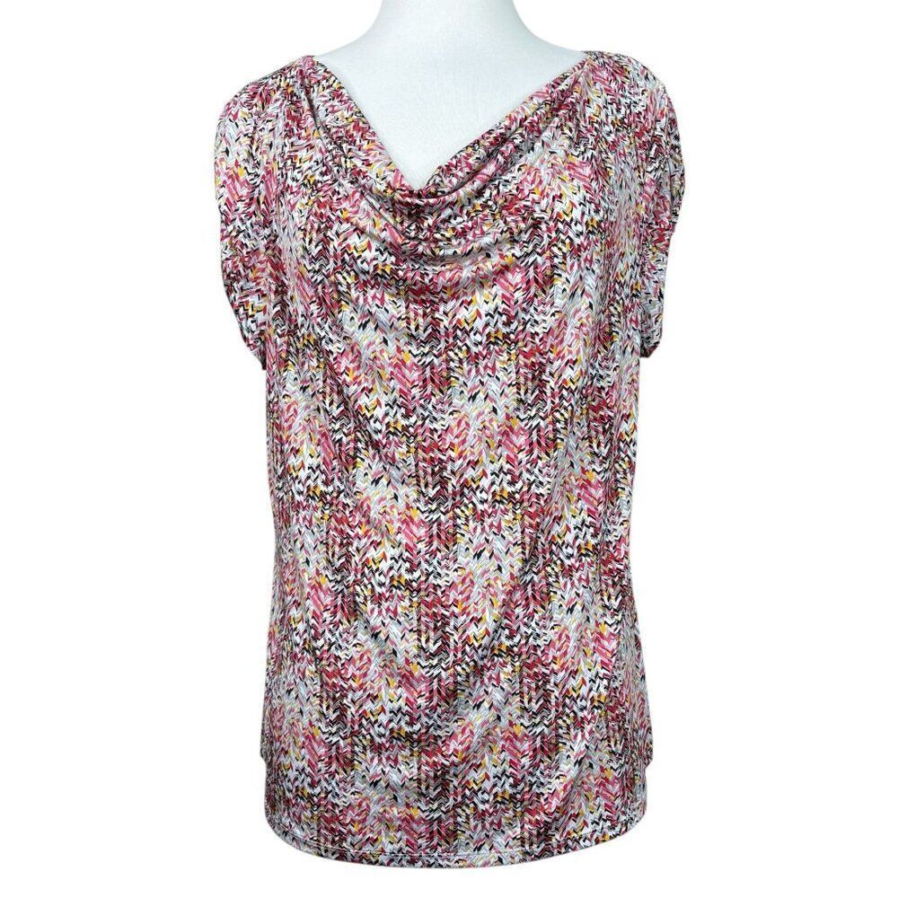 Tahari Cowl Neck Blouse Size XL